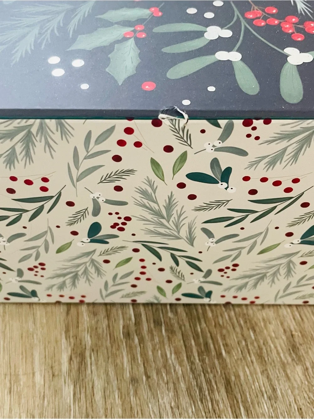 Joy to the World Holiday Gift Box - Navy and Red